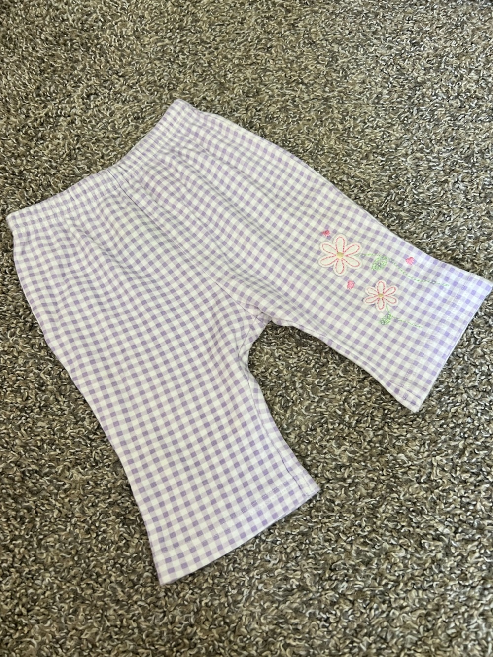 VTG LoveSoSweet Lilac Gingham Baby Pants